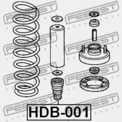 Ütköző, rugózás HONDA CR-V 5D 97-01 51722S10004