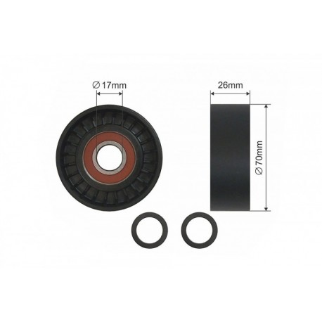 Feszítőgörgő, hosszbordás szíj BMW 3 (E46) 2.0D 01-06 64557786545