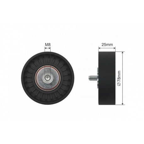 Feszítőgörgő, hosszbordás szíj PASKA WIELOROW. VW T4 2.4D 90-03 074145278C