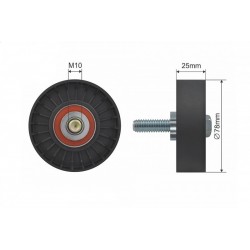 Feszítőgörgő, hosszbordás szíj CITROEN C4, C4 I, C8, JUMPY, XSARA PICASSO, FIAT SCUDO, ULYSSE, LANCIA PHEDRA, ZETA, PEUGEOT 206,