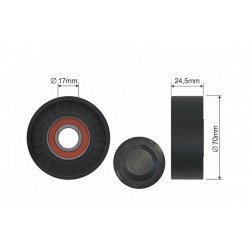 Szíjtárcsa / vezetőgörgő, hosszbordás szíj MITSUBISHI COLT VI, SMART FORFOUR 1.5D 08.04-06.12 1345A001