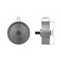 Feszítőgörgő, hosszbordás szíj TOYOTA DYNA, HIACE IV, HILUX VI, HILUX VII, LAND CRUISER 90, LAND CRUISER PRADO 2.5D/3.0D 08.00-