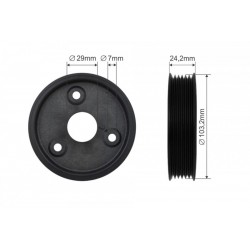Szíjtárcsa, szervoszivattyú RENAULT ESPACE III, LAGUNA II, MASTER II 2.2D 07.00- 7700109328
