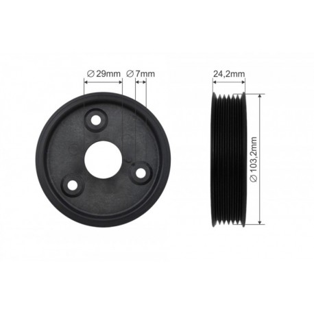 Szíjtárcsa, szervoszivattyú RENAULT ESPACE III, LAGUNA II, MASTER II 2.2D 07.00- 7700109328