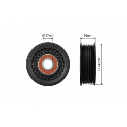 Feszítőgörgő, hosszbordás szíj HONDA ACCORD 08-12, CIVIC 06-12, CR-V 07-, STREAM 06-14 31190-RL2-G01