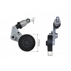 Szíjfeszítő, hosszbordás szíj OPEL ASTRA G 98-05, FRONTERA B 98- , OMEGA B 97-03, VECTRA B/C/SIGNUM 96- , ZAFIRA A 99- ,SAAB 9-3