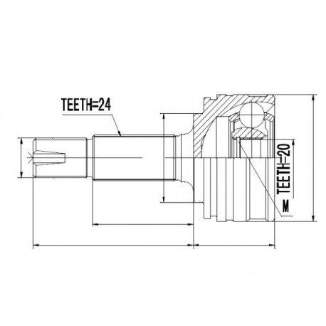 KÜLSŐ CSUKLÓ C1 107 AYGO 1.4 HDI 3272JS