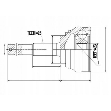 Csuklókészlet, hajtótengely NISSAN ALMERA N15 1995-, SUNNY N14 3910060Y10