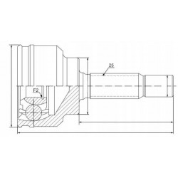 KÜLSŐ CSUKLÓ MITSUBISHI OUTLANDER 2.0 2003- MR528565