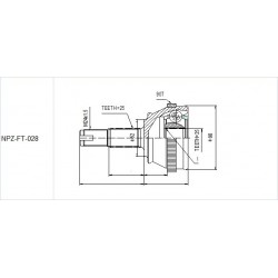 Csuklókészlet, hajtótengely KÜLSŐ FIAT CROMA -1996, LANCIA THEMA -1994 302011