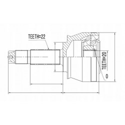 Csuklókészlet, hajtótengely KÜLSŐ FIAT PALIO 96-, ALBEA 98-,SIENA 97- 46307516