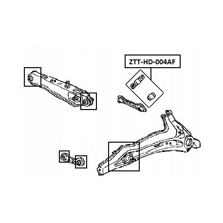 Csapágypersely, keresztlengőkar HÁTSÓ CIVIC JP/GB 92-00 52395SH3004