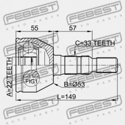 Csuklókészlet, hajtótengely KÜLSŐ OPEL ASTRA H 1.4, 1.6 04-, ZAFIRA B 1.6 05- 1603273