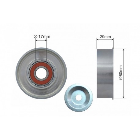 Szíjtárcsa / vezetőgörgő, hosszbordás szíj MITSUBISHI L200 2005- 1345A009