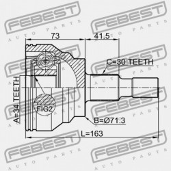 Csuklókészlet, hajtótengely KÜLSŐ MERCEDES GL 164 06-, ML 164 05- /HÁTSÓ/ A1643502710