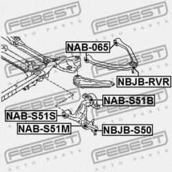 Csapágypersely, keresztlengőkar OLAJ INFINITI FX 08-14, INFINITI M35/M45 04-10 /ELSŐ/ 54750EG002