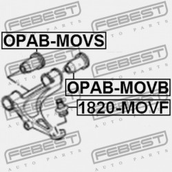 Csapágypersely, keresztlengőkar OPEL MOVANO 99-, RENAULT MASTER II 99-, NISSAN INTERSTAR 02- /ELSŐ ELSŐ/ 4500094