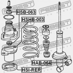 Távtartó cső, lengéscsillapító HONDA CIVIC EU/EP/ES 01-06, CR-V RD/RE 01-12, STREAM RN1-5 00-06 /HÁTSÓ FELSŐ/ALSÓ/ 52631SCA004