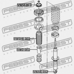 Persely, lengéscsillapító VW TOUAREG 03-10 7L6513029N