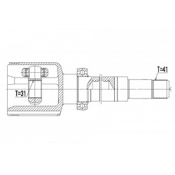 BELSŐ CSUKLÓ FORD TRANSIT 06- /JOBB KÉZ, DOBOZ 6MT/ 1520685