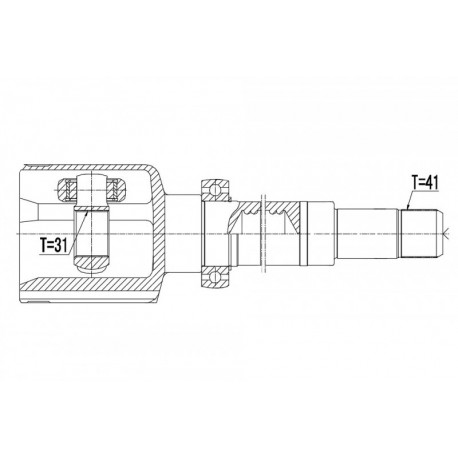 BELSŐ CSUKLÓ FORD TRANSIT 06- /JOBB KÉZ, DOBOZ 6MT/ 1520685