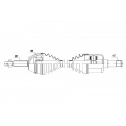 FORD TRANSIT 07- /BAL OLDALI HAJTOTT TENGELY 6MT/ 1469166