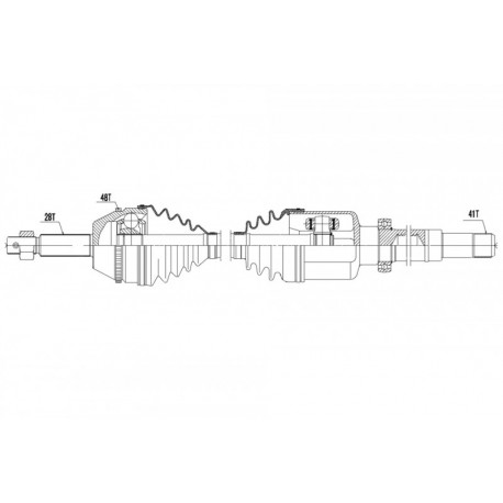 FORD TRANSIT 07- /JOBBOLDALI, 6MT/ VÁLTÓ FÉLTENGELY 1512911