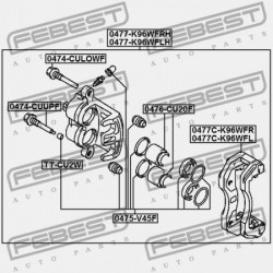 Tartó, féknyereg MITSUBISHI PAJERO 91-04, L200 96-05, PAJERO SPORT 96-08, L400 94- /JOBB, ELSŐ/ MB858395