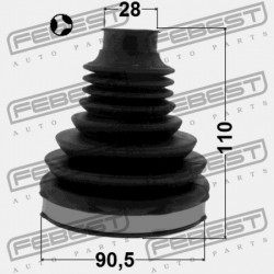 Gumiharang készlet, hajtótengely BELSŐ FORD RANGER 11- 1761436