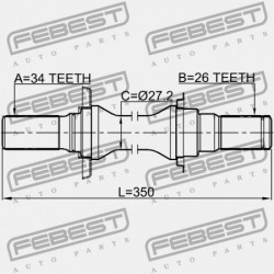Hajtótengely CHEVROLET EPICA 2.0 03-06, EVANDA 2.0 03-06 /JOBB,ATM/ 96243581