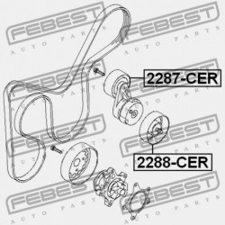 Szíjtárcsa / vezetőgörgő, hosszbordás szíj KIA CEE'D 06-, SOUL 08-, VENGA 09-, CARENS 06-, CERATO 04-, HYUNDAI I30 08-, I20 08-,