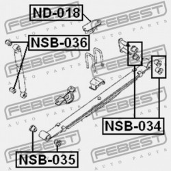 Csapágypersely, keresztlengőkar NISSAN PATROL 160 83-88, PICK-UP D21 85-, D22 98- / ELSŐ/ 5504510W00