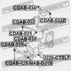 Csapágypersely, keresztlengőkar CADILLAC SRX 11- 15853187