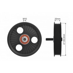 Feszítőgörgő, hosszbordás szíj DACIA LOGAN, LOGAN MCV, SANDERO NISSAN ALMERA II, KUBISTAR, MICRA III, NOTE RENAULT CLIO, CLIO