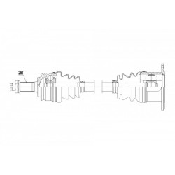 Hajtótengely SUZUKI GRAND VITARA 1.6,2.0,1.9DDIS 05- /JOBB,ELSŐ/ 44101-65J00