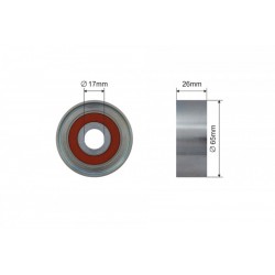 Feszítőgörgő, hosszbordás szíj MERCEDES A (W169), B SPORTS TOURER (W245) 1.5/1.7 09.04-06.12 500405