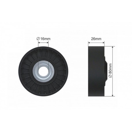 Feszítőgörgő, hosszbordás szíj MERCEDES SPRINTER 3,5-T (B906), SPRINTER 3-T (B906), SPRINTER 4,6-T (B906), SPRINTER 5-T (B906)