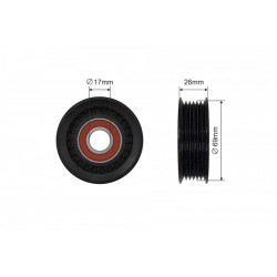 Feszítőgörgő, hosszbordás szíj FORD C-MAX, FOCUS, MONDEO, TOURNEO CONNECT 1.0-1.6TI 10-, VOLVO C30, S40 500219