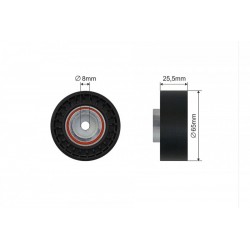 Feszítőgörgő, hosszbordás szíj FIAT DUCATO (250), PEUGEOT BOXER 2.2 06- 05-06