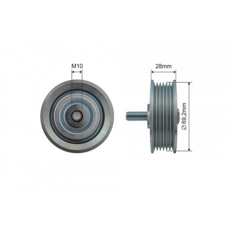 Feszítőgörgő, hosszbordás szíj HYUNDAI IX35, SANTA FE, TUCSON, KIA SPORTAGE 2.0-2.2 D 500512