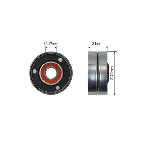 Feszítőgörgő, hosszbordás szíj LAND ROVER DISCOVERY, RANGE ROVER SPORT 2.7 TD 04- 500558