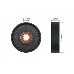 Feszítőgörgő, hosszbordás szíj LAND ROVER FREELANDER 2.5, ROVER 45, 75 2.0-2.5 99-05 202-00