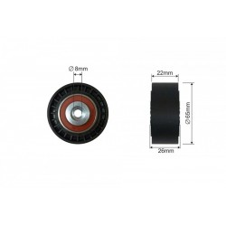 Feszítőgörgő, hosszbordás szíj MERCEDES A-CLASS (W168) 160CDI, 170CDI 98-04 (65X22X22) 204-99