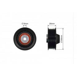 Feszítőgörgő, hosszbordás szíj MERCEDES W124, W210, W140, W463, SPRINTER 2.3-6.0 92-03 80-12