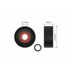 Feszítőgörgő, hosszbordás szíj PORSCHE CAYENNE, BOXSTER, 911, CAYMAN 2.7, 4.5, 4.8 02- 500385