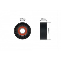 Feszítőgörgő, hosszbordás szíj RENAULT MEGANE III 09- , NISSAN NOTE 13- 1.5 DCI 500184