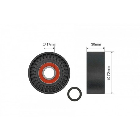 Feszítőgörgő, hosszbordás szíj BMW 1 COUPE (E82) 135I, BMW 3 (E90) 335I 11-96