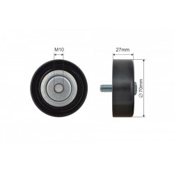 Feszítőgörgő, hosszbordás szíj CHEVROLET EPICA (KL1) 04-11 500480