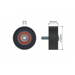 Feszítőgörgő, hosszbordás szíj CITROEN BERLINGO, C15, SAXO, XSARA, ZX , DACIA LOGAN, PEUGEOT 106, 205 13-11