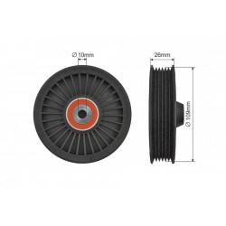 Feszítőgörgő, hosszbordás szíj MERCEDES C (W203, S203) 00-07, KLASA M (W163) 98-05 85-26